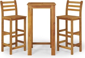 vidaXL Set bar de grădină, 3 piese, lemn masiv de acacia