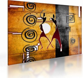 Tablou pe sticlă - Pictură străveche (70x50 cm)
