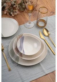 Set de veselă, 24 piese, porțelan multicolor