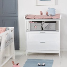 Comodă de copii albă cu masă de schimbat 75x100x87 cm Hamburg – Roba