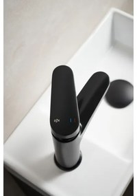 Baterie umyvadlová KFA Armatura 5552-815-81 + výpusť OTAVA 15 cm matná černá