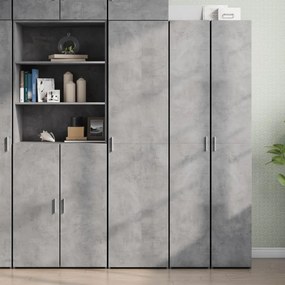 vidaXL Dulap înalt, gri beton, 45x42,5x185 cm, lemn compozit