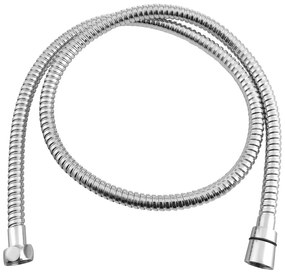 Furtun de duș argintiu lucios din oțel inoxidabil Powerflex – Sapho