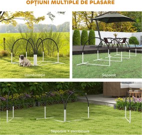 PawHut Kit de Antrenament cu Obstacole pentru Animale de Companie, Set Echipament de Agilitate pentru Câini, 89x69x99 cm, Portoccaliu | Aosom Romania