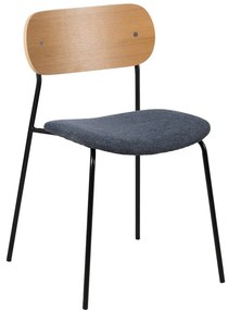 Scaune de dining albastre/în culoare naturală 4 buc. Moe – Ixia