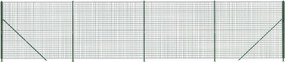 vidaXL Gard plasă de sârmă cu bordură, verde, 2,2x10 m