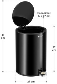 Coș pentru cosmetice în negru