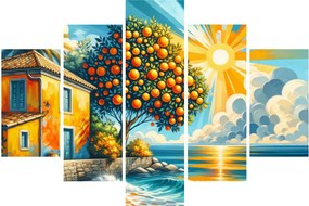Tablou - Casă cu portocale I. (150x105 cm)
