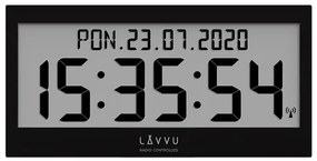 Ceas digital controlat prin radio Lavvu LCX0011semnalul Modig, negru