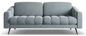 Canapea albastru-deschis cu tapițerie din catifea 202 cm Nalu – Makamii