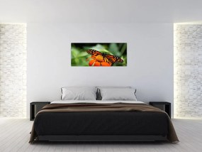 Tablou cu fluture pe floare (120x50 cm)