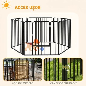 PawHut Tarc de Joaca Rezistent pentru Caini din 6 Panouri pentru Animale de Companie Interior Exterior | Aosom Romania