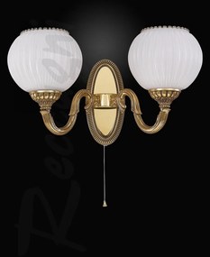 Aplica clasica din alama cu 2 brate design italian 9350