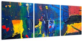 Tablou - Abstract (cu ceas) (90x30 cm)