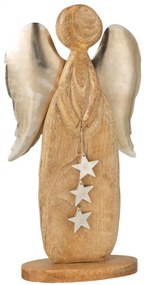 Figurina inger Angel, Lemn, Natural, 25x8.5x42 cm