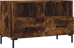 vidaXL Comodă TV, stejar fumuriu, 80x36x50 cm, lemn prelucrat