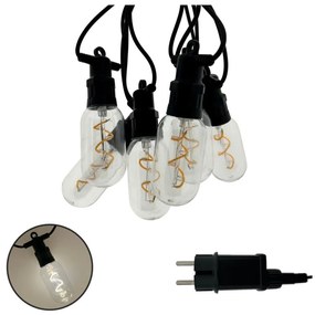 Ghirlandă LED decorativă pentru exterior 6xLED/0,6W/230V 4,5 m IP44 negru