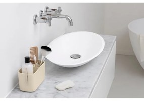 Organizator pentru periute de dinti Cutie Brabantia ReNew 1006270, Rezistent la coroziune, Separator intern, Baza antiderapanta, Bej