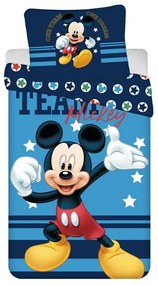 Lenjerie de pat pentru copii Mickey Team din bumbac, 140 x 200 cm, 70 x 90 cm