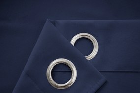 Draperie albastru inchis OXFORD 140x250 cm Agatat: Inele metalice