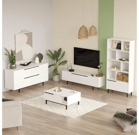 Set mobilier living Ontario W (alb). 1107748