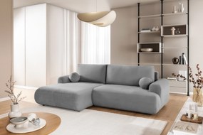 Colțar extensibil cu funcție de dormit Lotulis Mini stânga - gri material hidrofob Blur 18