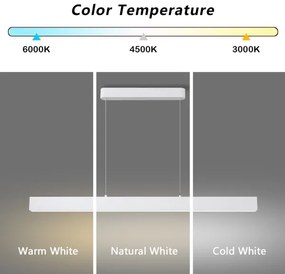 Brilagi - LED lustră dimabilă SLEEKLINE SMART LED/40W/230V Wi-Fi Tuya alb + telecomandă