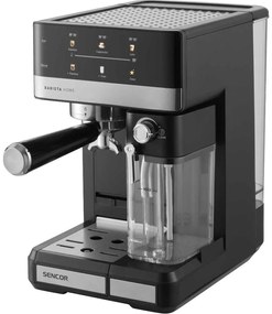 Sencor - Espressor manual cu portafiltru, 1350 W/230 V, negru/crom mat