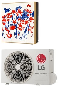 Aparat de aer conditionat inverter LG Gallery Special A12GA1.NSE + A12GA1.U18, 12000 BTU, 26 m², A++, R-32, Alb/Multicolor