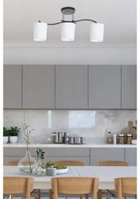 Lustră pe tijă ESNYR 3xE27/40W/230V negru/alb