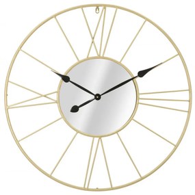Ceas decorativ auriu din metal, ∅ 80 cm, Glam Stick Mauro Ferretti