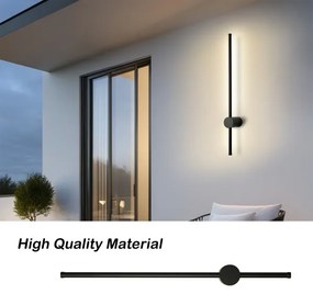 Brilagi - Aplică de perete pentru exterior AURA LED/12W/230V 4000K IP54 negru