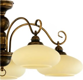 Brilagi - Lustră aplicată MOLLERO 5xE27/15W/230V Ø 84 cm bronz/patină