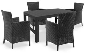 Set de mobilier de grădină Liowa 4+1 în culoarea grafit