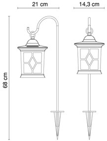 Corp de iluminat LED solar Globo 33272 SOLAR 1xLED/0,06W IP44
