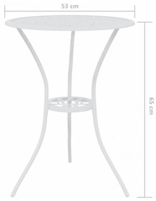 SEGA707 - Set Masa si 2 scaune gradina, terasa, balcon aluminiu turnat - Alb