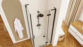 Cabina dus REA Hugo Black 80x90