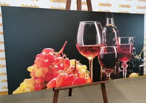 Tablou vinul italian și struguri