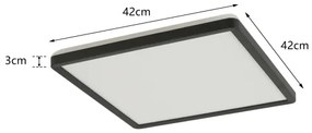 Plafonieră LED pentru baie Brilagi ULTRA SLIM LED/24W/230V 42x42 cm negru IP54