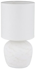 Veioza de masa ceramica alba textil alb MARBLE