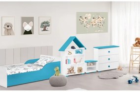 Comodă PABIS 87x83 cm alb/albastru