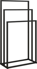 HOMCOM Suport pentru Prosoape de Podea cu 3 Brate Autoportant din Oțel, 45x21.5x85 cm | Aosom Romania