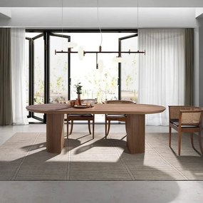 Masa dining design LUX din furnir de nuc 240cmx105cm
