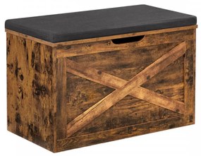 Bancuta Hol cu Spatiu de Depozitare, Maro Rustic, PAL