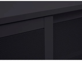 Comodă TV neagră din metal 160x55x45 cm Veep – Unique Furniture