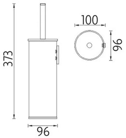 Perie de toaletă NIMCO UN 13094E-26 UNIX crom lucios