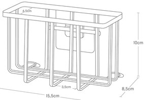 Suport pentru accesorii de spălat negru autoadeziv din metal Film Hook – YAMAZAKI