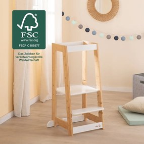 Turn de învățare alb din bambus – Roba