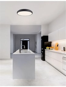 Plafoniera LED design modern Gap negru, 51cm