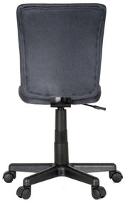 Scaun de birou rotativ pentru copii, fără brațe, gri